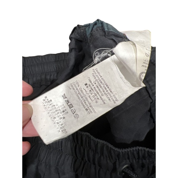 Kenzo Pants Men 27 waist Black Green Strip Pull On Draw String - Picture 11 of 15